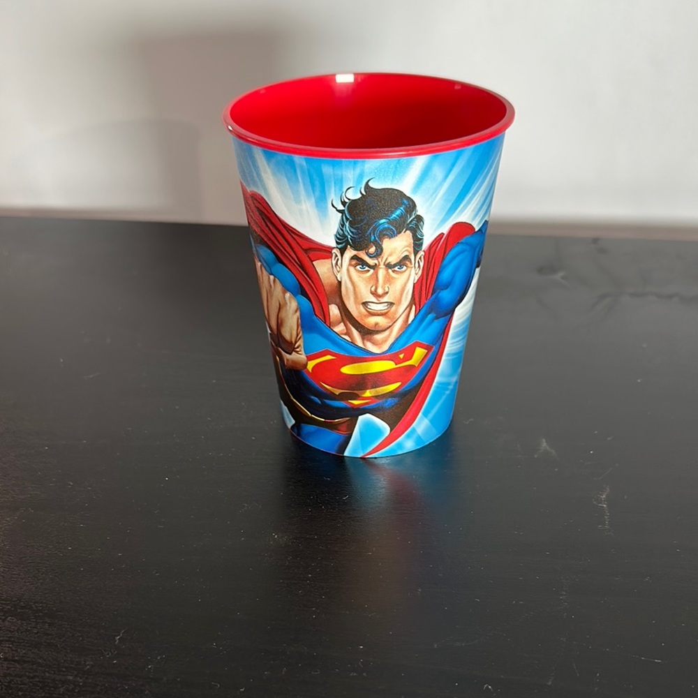 Superhero Themed Red and Blue Cup